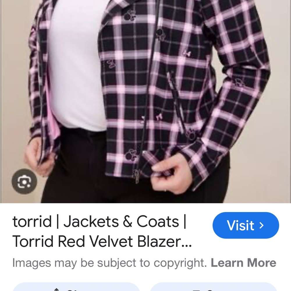 BNWT TORRID 2 MICKEY & MINNIE MOUSE PONTE MOTO JACKET